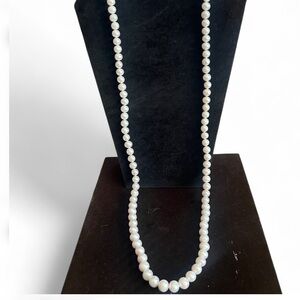 Beautiful 35” string of cultured pearls with 14k clasp.Well matched 10 mm size.